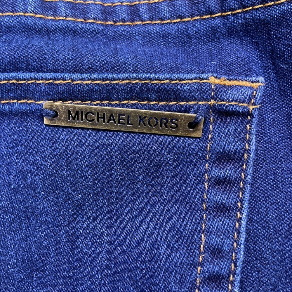 Michael Kors Womens Skinny Jeans Dark Wash Denim Blue Size 14 W36X29L - Picture 1 of 13